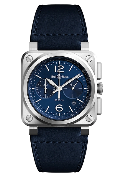 Bell &amp; Ross Blue Steel BR0394-BLU-ST/SCA