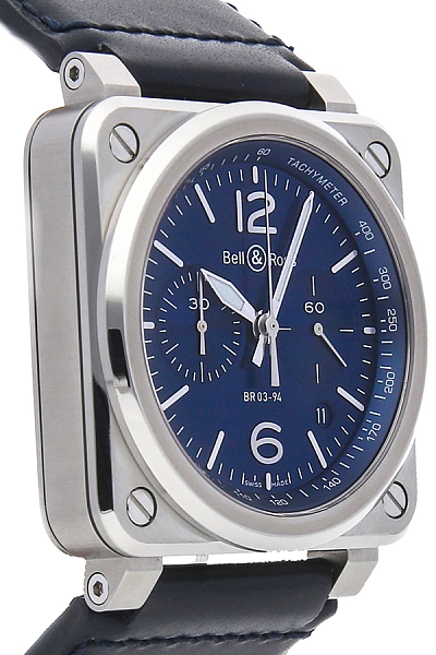 Bell &amp; Ross Blue Steel BR0394-BLU-ST/SCA