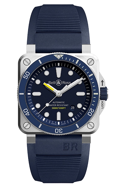 Bell &amp; Ross Diver Xanh BR0392-D-BU-ST/SRB