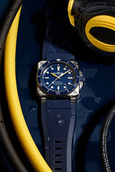Bell &amp; Ross Diver Xanh BR0392-D-BU-ST/SRB