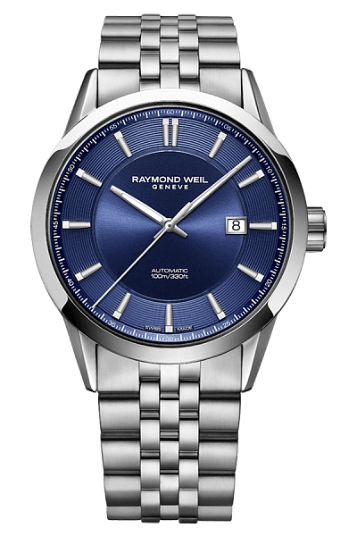 Raymond Weil Freelancer Đồng hồ nam tự động mặt số xanh 2731-ST-50001
