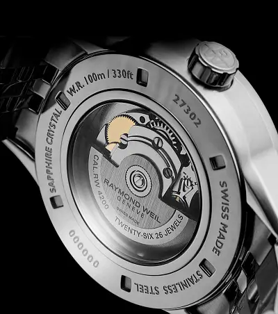 Raymond Weil Freelancer Đồng hồ nam tự động mặt số xanh 2731-ST-50001