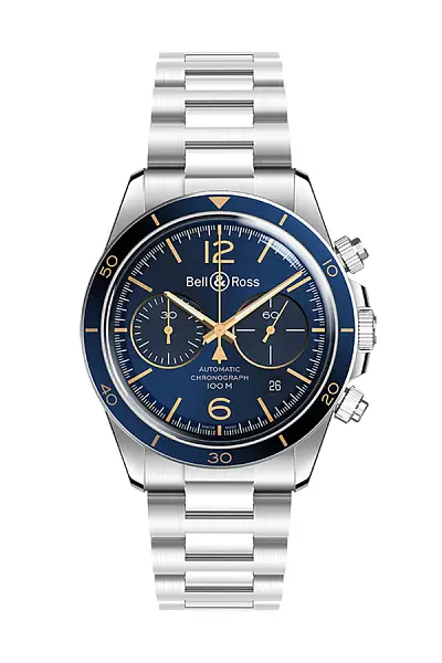 Bell &amp; Ross Vintage BRV294-BU-G-ST/SST Phi công hàng không hải quân