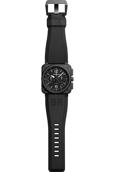 Bell &amp; Ross Mặt số đen mờ BR0394-BL-CE