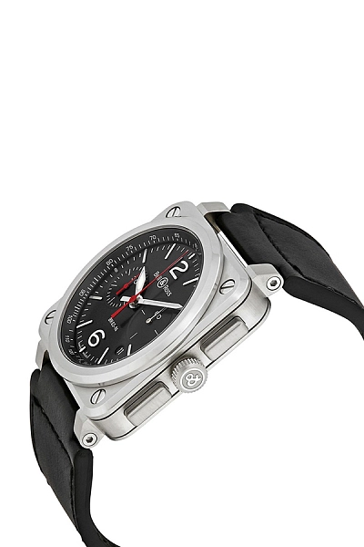 Bell &amp; Ross Thép Đen BR0394-BLC-ST/SCA