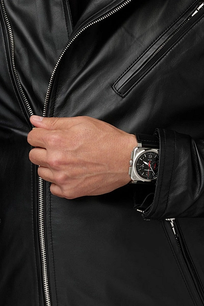 Bell &amp; Ross Thép Đen BR0394-BLC-ST/SCA