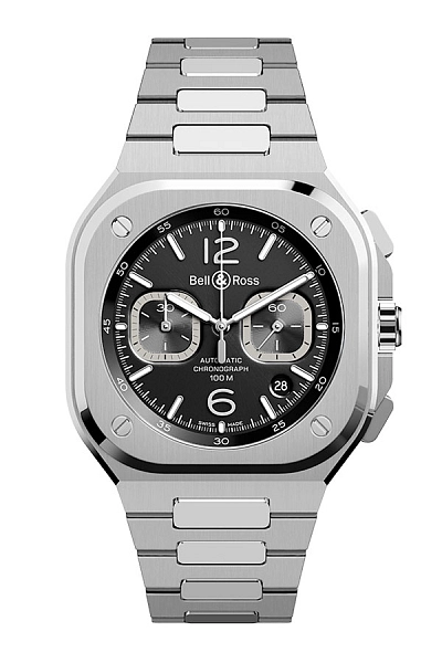 Bell &amp; Ross BR 05 Chrono Đen Thép BR05C-BL-ST/SST