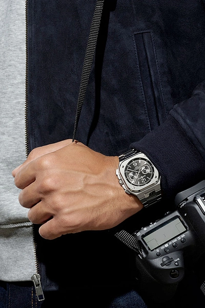 Bell &amp; Ross BR 05 Chrono Đen Thép BR05C-BL-ST/SST