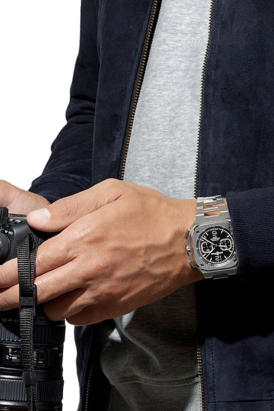 Bell &amp; Ross BR 05 Chrono Đen Thép BR05C-BL-ST/SST