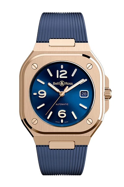 Bell &amp; Ross BR 05 Xanh Vàng BR05A-BLU-PG/SRB