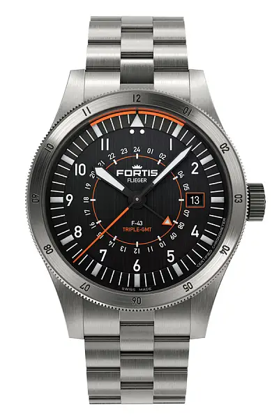 Fortis Flieger F-43 Triple-GMT F4260000