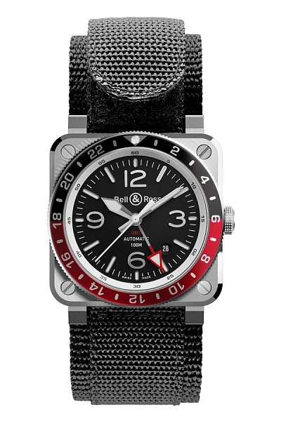 Bell &amp; Ross BR 03-93 GMT BR0393-BL-ST/SCA