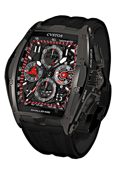 CVSTOS Chrono Thép Đen/Đen-Đỏ B00107.4502005
