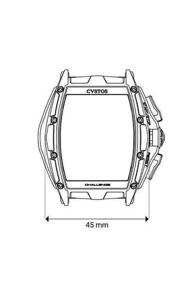 CVSTOS Chrono Thép Đen/Đen-Đỏ B00107.4502005