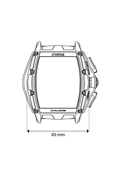 CVSTOS Chrono Thép Đen/Đen-Đỏ B00107.4502005