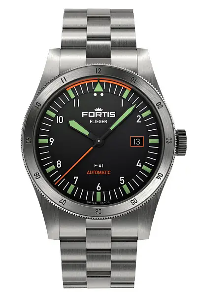 Đồng hồ Fortis Flieger F-41 tự động, bộ máy Barcelet F4220008