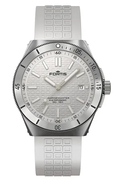 Fortis Marinemaster M-40 Màu Trắng Tuyết trên Dây Đeo Horizon F8120009