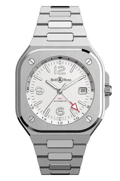 Bell &amp; Ross BR 05 GMT Trắng BR05G-SI-ST/SST