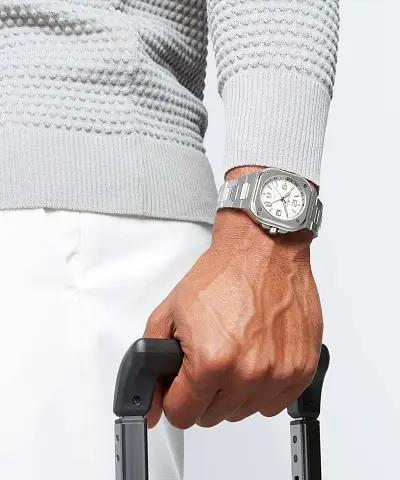 Bell &amp; Ross BR 05 GMT Trắng BR05G-SI-ST/SST