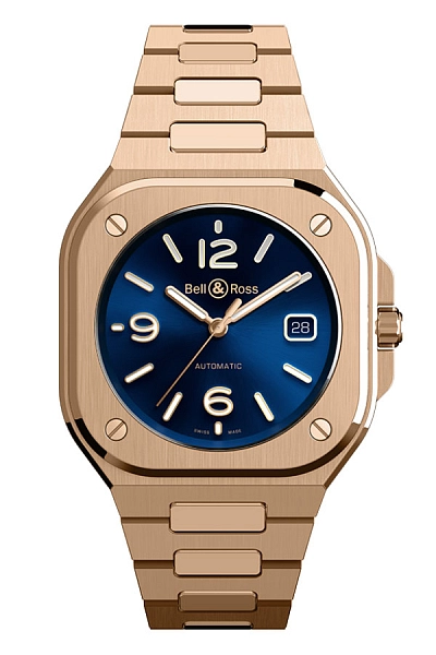 Bell &amp; Ross BR 05 Xanh Vàng BR05A-BLU-PG/SPG