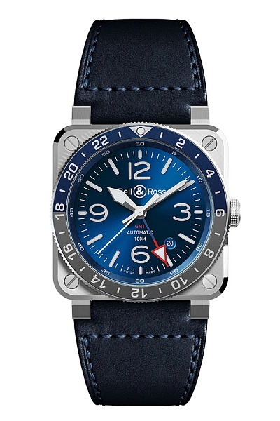 Bell &amp; Ross BR 03-93 GMT Xanh BR0393-BLU-ST/SCA