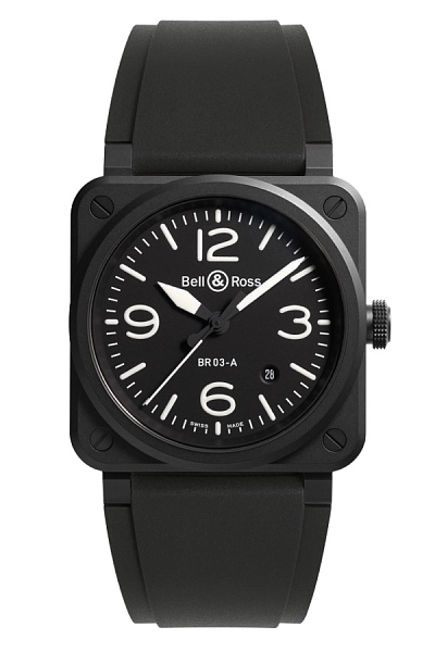 Bell &amp; Ross BR 03 Đen Mờ BR03A-BL-CE/SRB