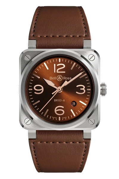 Bell &amp; Ross Mẫu mới BR 03 Golden Heritage BR03A-GH-ST/SCA