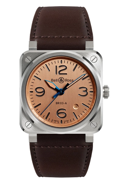Bell &amp; Ross Mẫu mới BR 03 Đồng BR03A-GB-ST/SCA