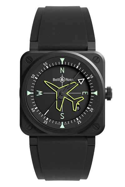 Bell &amp; Ross BR 03 Gyrocompass BR03A-CPS-CE/SRB