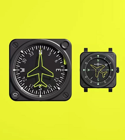 Bell &amp; Ross BR 03 Gyrocompass BR03A-CPS-CE/SRB
