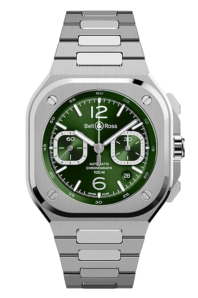 Bell &amp; Ross BR 05 Chrono Xanh Thép BR05C-GN-ST/SST