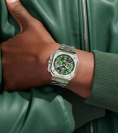 Bell &amp; Ross BR 05 Chrono Xanh Thép BR05C-GN-ST/SST