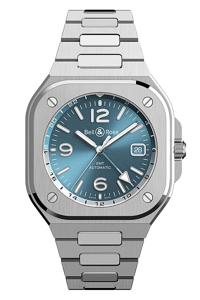 Bell &amp; Ross BR-05 GMT Xanh Bầu Trời BR05G-PB-ST/SST