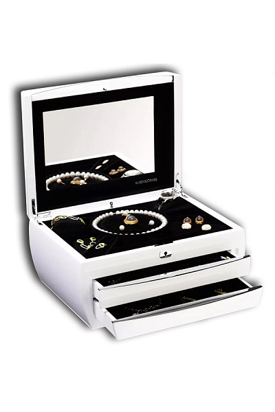 Hộp đựng trang sức Buben &amp; Zorweg Cosmopolitan Piano Trắng