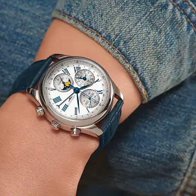 Longines Master Collection Chrono Mặt Trăng L2.673.4.71.2
