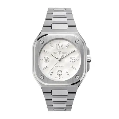 Bell &amp; Ross BR-05 36mm Mặt số ngọc trai thép BR05A-S-MP-ST/SST