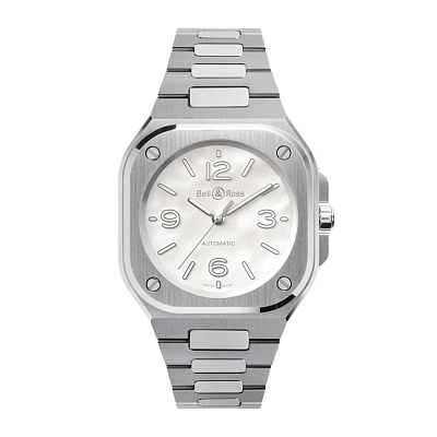 Bell &amp; Ross BR-05 36mm Mặt số ngọc trai thép BR05A-S-MP-ST/SST