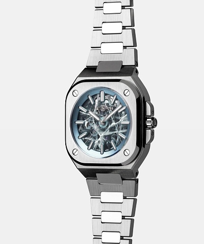 Bell &amp; Ross BR-05 Skeleton Arctic Blue BR05A-AB-SKST/SST