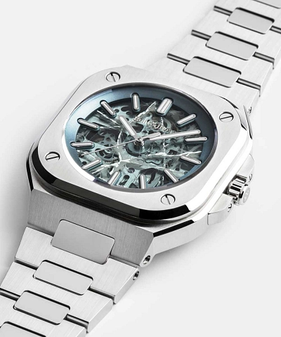 Bell &amp; Ross BR-05 Skeleton Arctic Blue BR05A-AB-SKST/SST