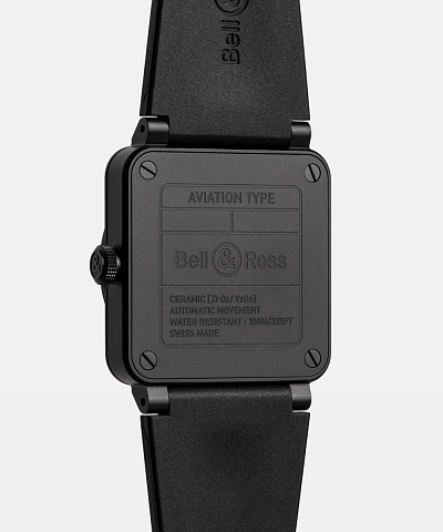 Bell &amp; Ross BR-03 Skeleton Lum Ceramic BR03A-LM-SKCE/SRB