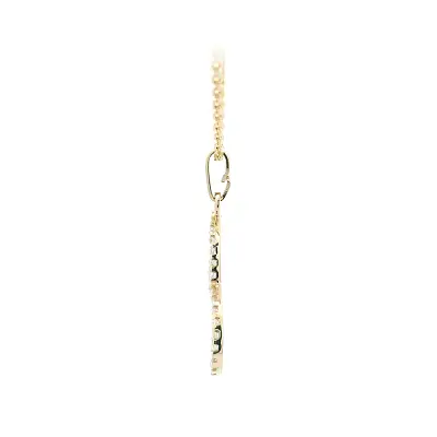 Mặt dây chuyền hình trái tim vàng tinh tế với đá Zircon lấp lánh