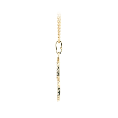 Mặt dây chuyền hình trái tim vàng tinh tế với đá Zircon lấp lánh