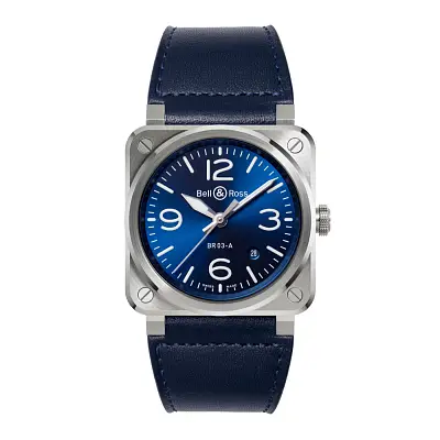 Bell &amp; Ross BR 03 Thép Xanh BR03A-BLU-ST/SCA