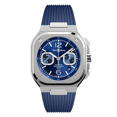Bell &amp; Ross BR 05 Chrono Thép Xanh BR05C-BLU-ST/SRB