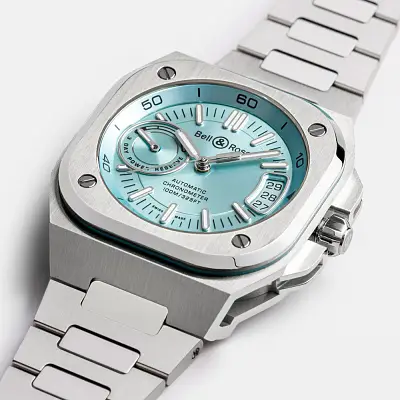 Bell &amp; Ross BR-X5 Xanh Băng Thép BRX5R-IB-ST/SST