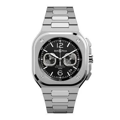Bell &amp; Ross BR 05 Chrono Đen Thép BR05C-BL-ST/SST