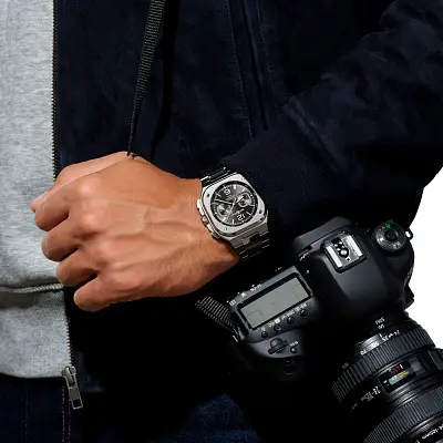 Bell &amp; Ross BR 05 Chrono Đen Thép BR05C-BL-ST/SST