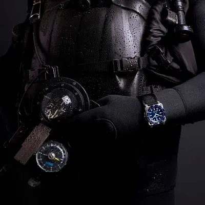 Bell &amp; Ross Diver Xanh BR0392-D-BU-ST/SRB