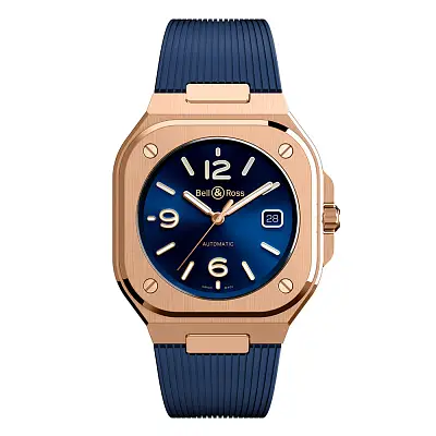 Bell &amp; Ross BR 05 Xanh Vàng BR05A-BLU-PG/SRB