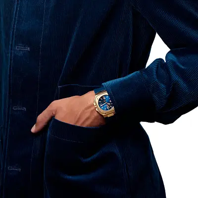 Bell &amp; Ross BR 05 Xanh Vàng BR05A-BLU-PG/SRB